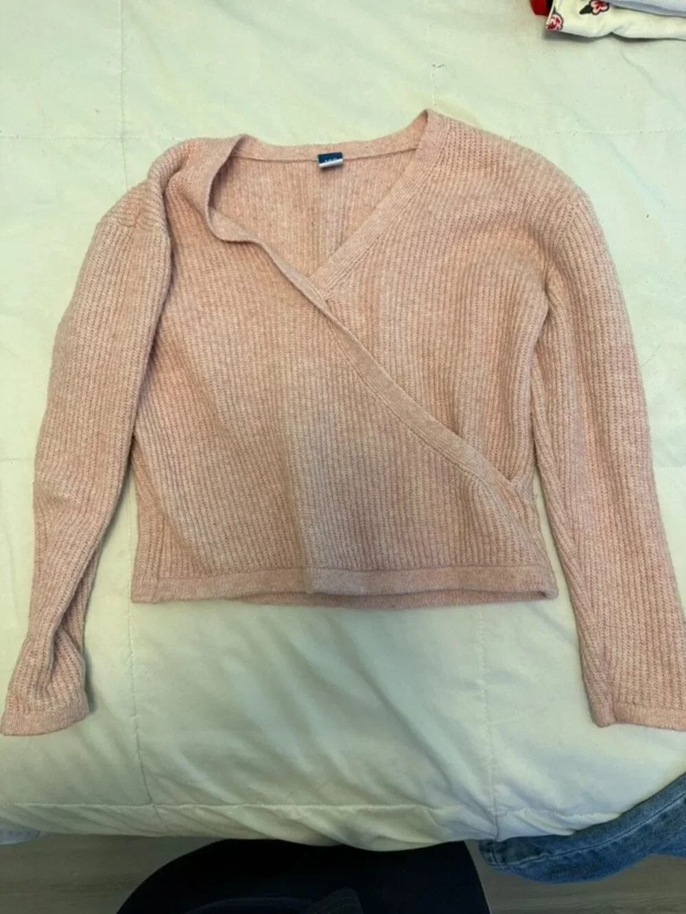 Girls pink pullover cardigan
